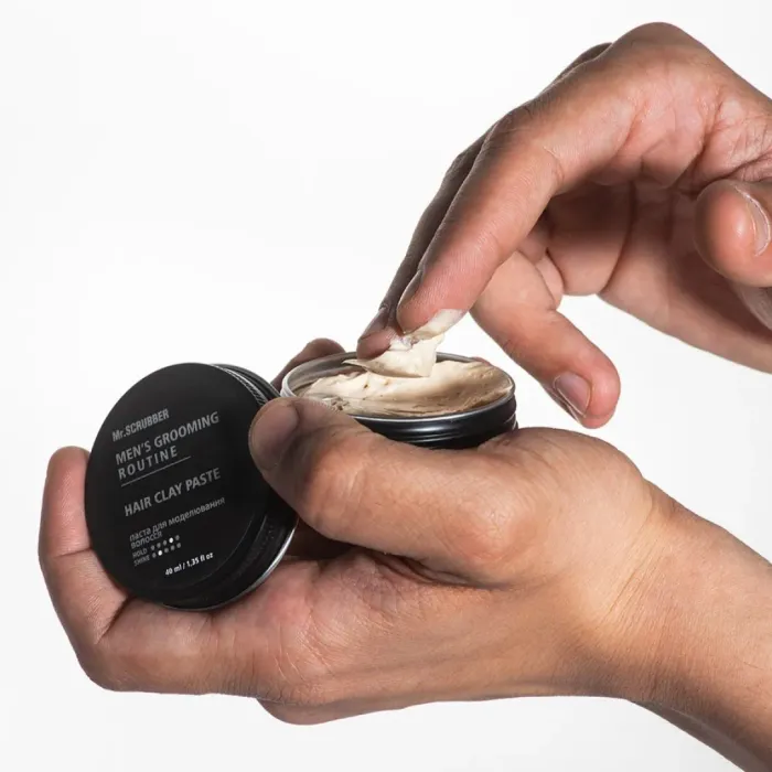 Men’s Grooming Routine Hair Clay Paste