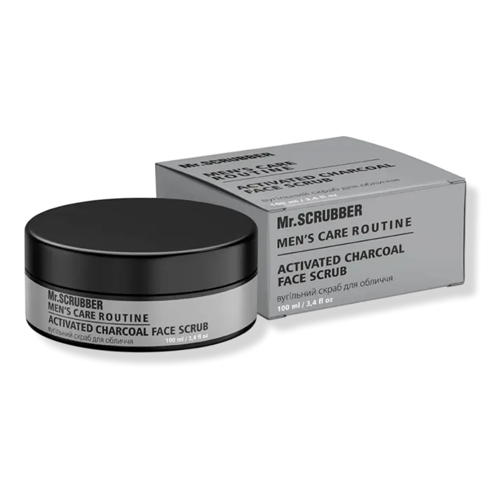 Men’s Care Routine Charcoal Face Scrub
