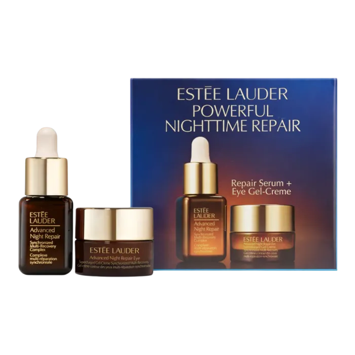 Powerful Nighttime Repair Repair Serum + Eye Gel-Creme Mini Skincare Set