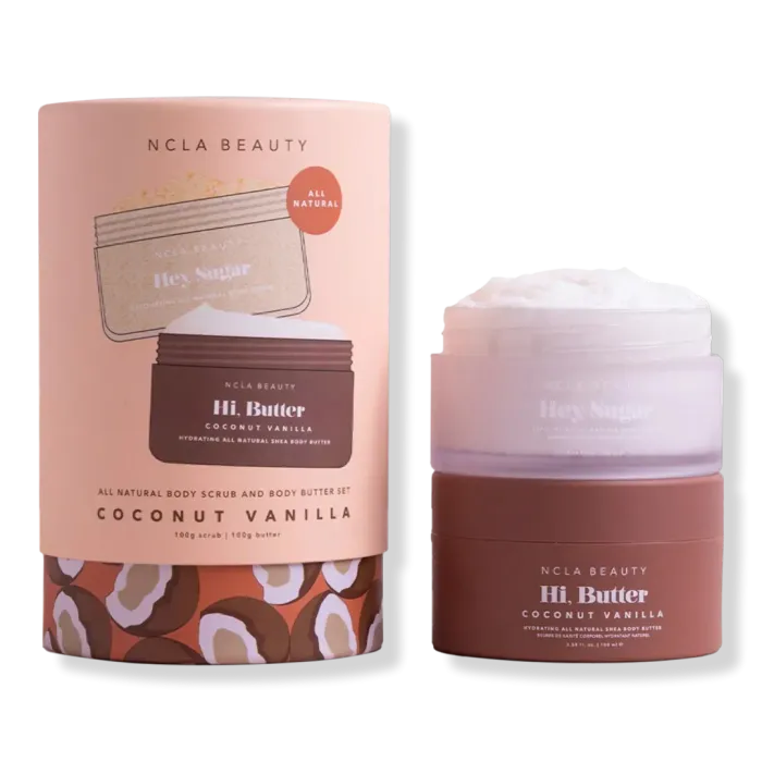 Coconut Vanilla Body Scrub + Body Butter Set