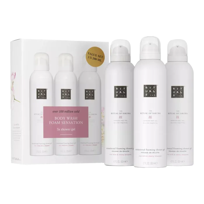 The Ritual of Sakura Shower Foam Value Pack