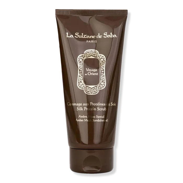 Silk Protein Scrub Amber Musk Sandalwood Fragrance